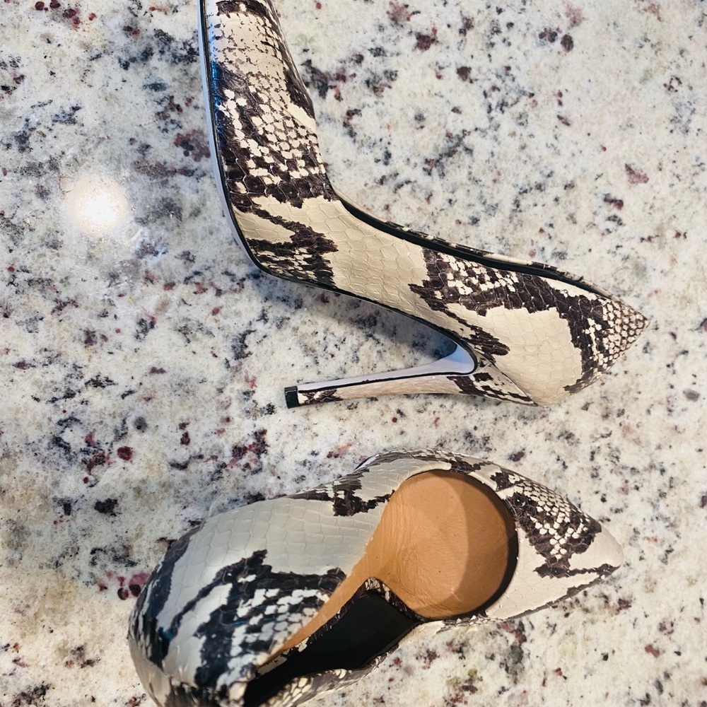 Maiden Lane Snake Print Heel